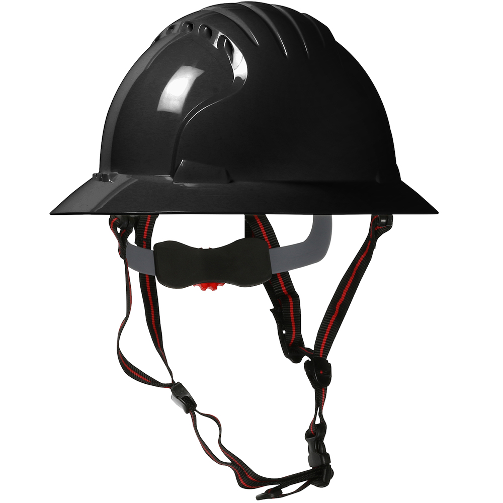 ASCEND FULL BRIM SAFETY HELMET BLACK - EVO 6161 ASCEND